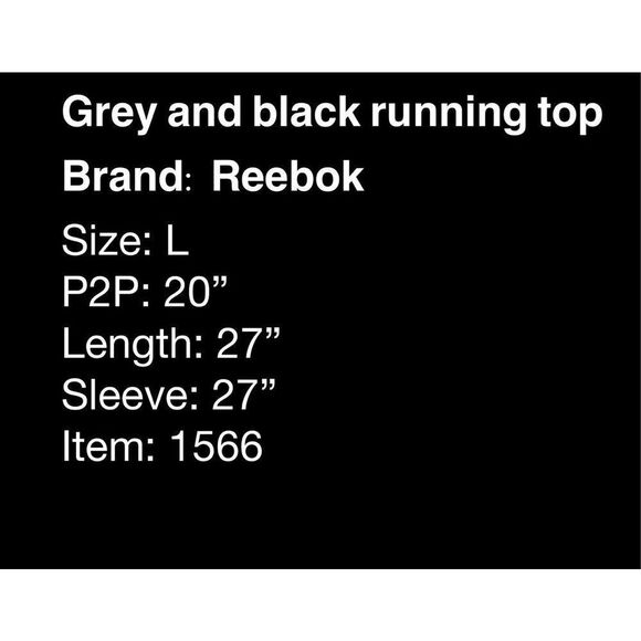 Reebok black and grey running top - Picture 8 of 8